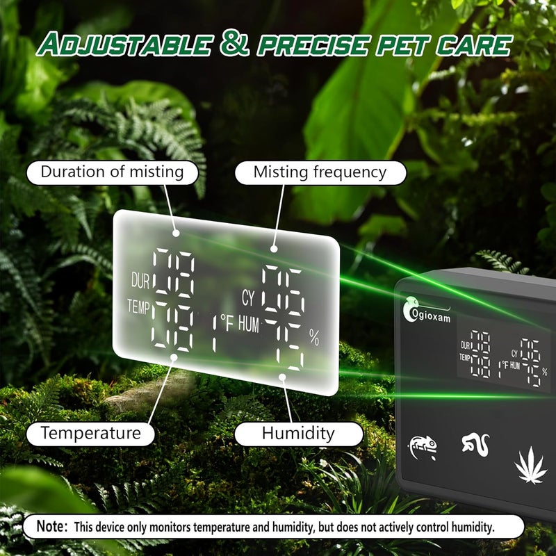 Ogioxam Automatic Reptile Mister System, Reptile Humidifiers Smart Misting System - Image 3